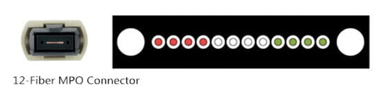 12-fiber MPO connector 