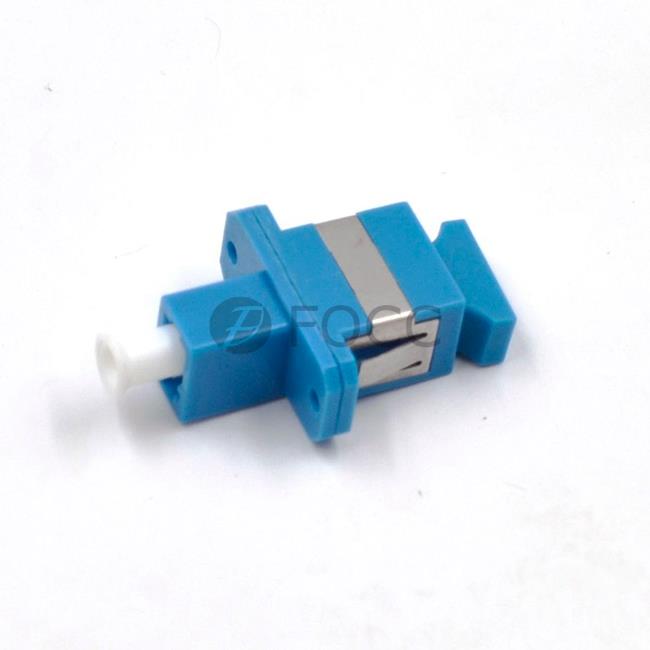 LC-SC Hybrid Simplex Plastic Fiber Optic Adapter, Female to Female