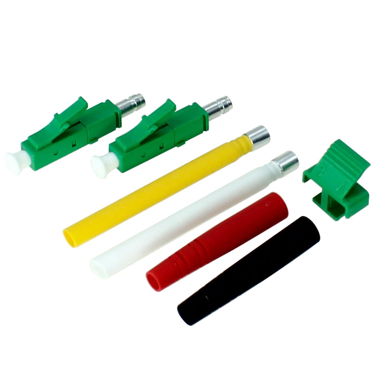 LC/APC Single Mode 9/125um fiber optic connector in Green Color