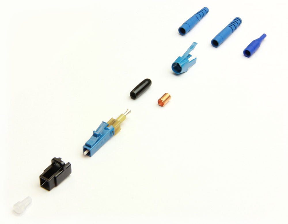 LC/UPC Single Mode 9/125um fiber optic connector in Blue Color