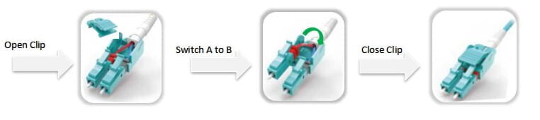 LC uniboot fiber patch cable