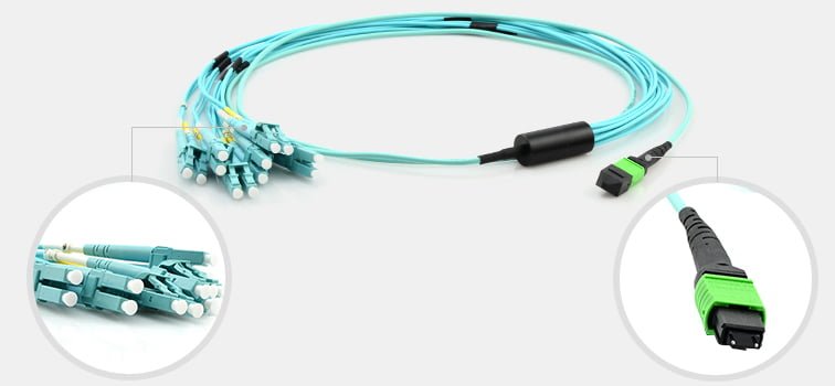 MPO-8LC fanout cable