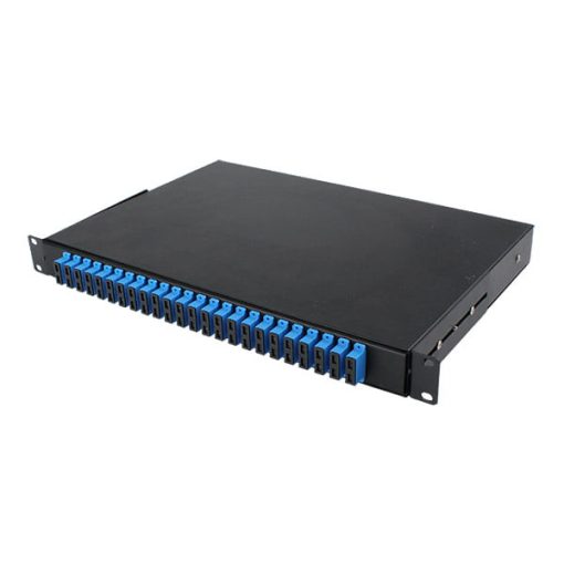 Fiber Optic Patch Panel 48 Port 19″ 1U Rack mountable Enclosure Terminal Box with 24 Duplex SC Adapters