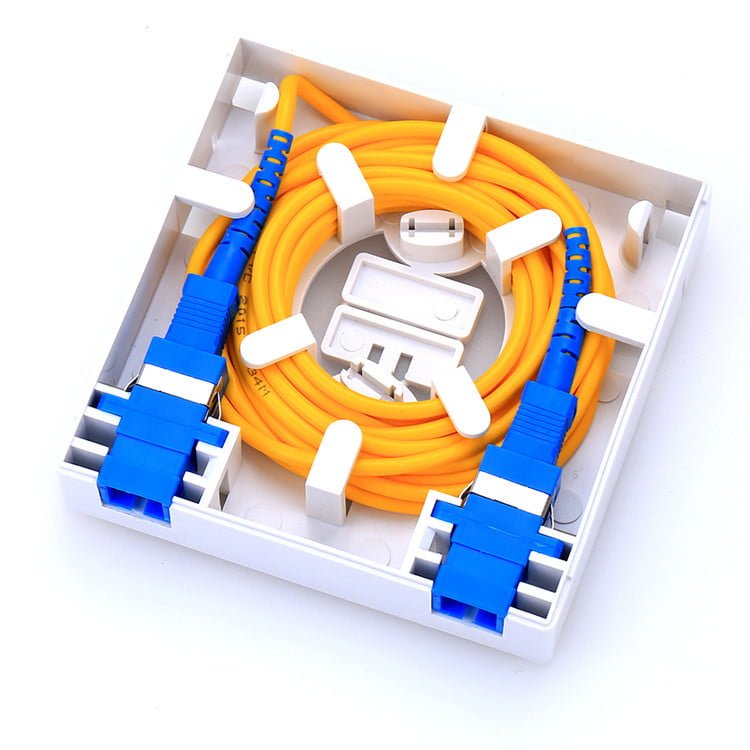 FTTH Fiber Faceplate Wall Mount SC LC Port with patch cord 