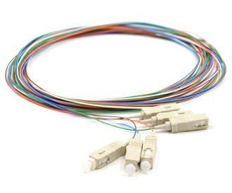 6 Core (Fiber) SC/UPC Pigtail OM3 MultiMode 50/125 Multi Color