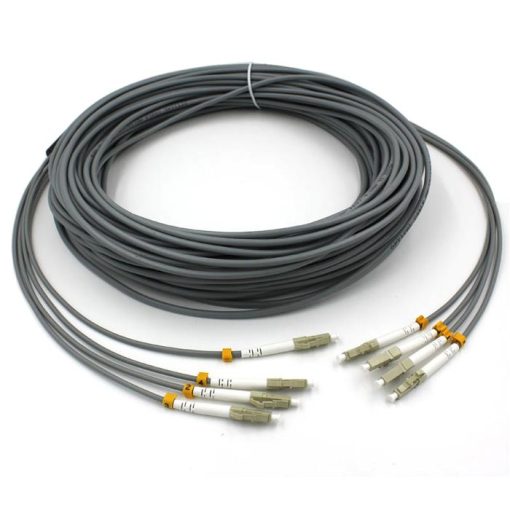 Multimode OM2 50/125μm LC/UPC to LC/UPC 4Core Armored Fiber Patch Cable