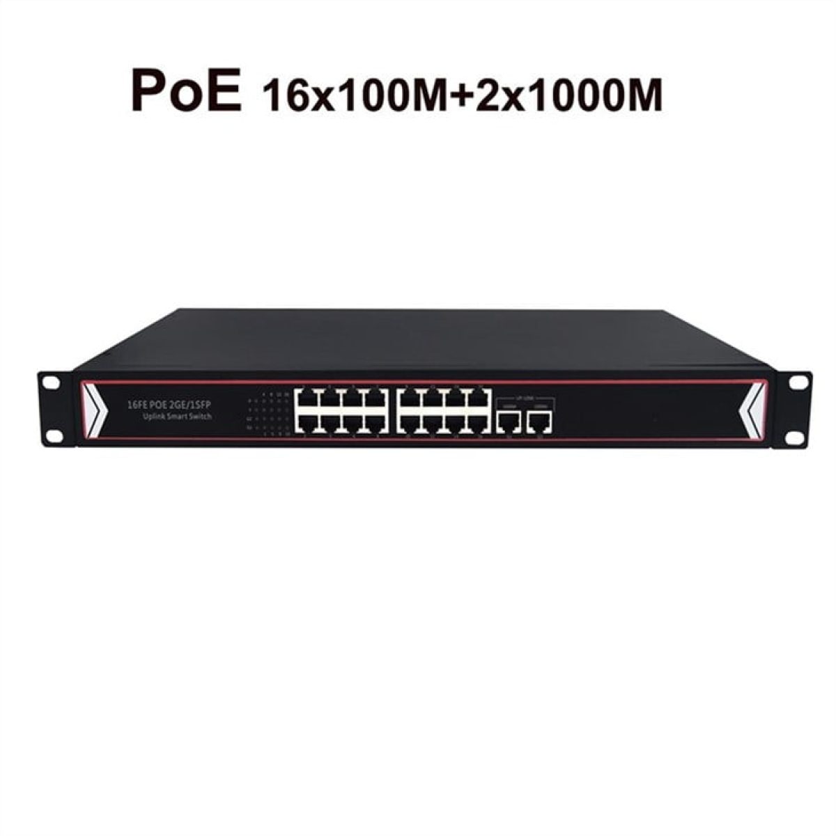16 3 Smart POE Network Switch 16 RJ45 Ports (10/100Mbps) 2 Uplink