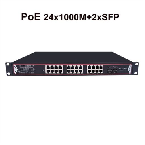 24 Ports Gigabit PoE Switch+2 Gigabit SFP