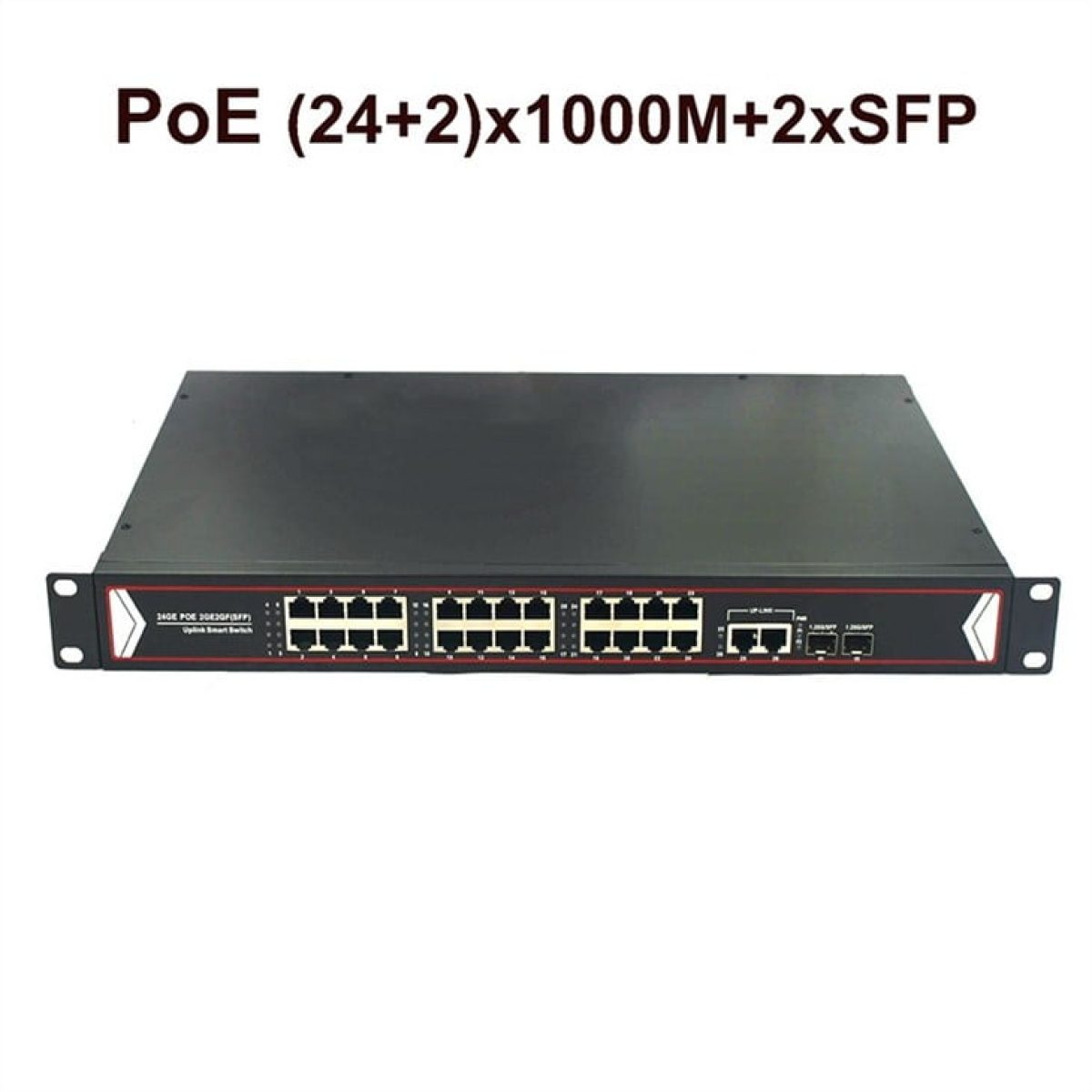 Switch 24 ports gigabit et 2 SFP fibre optique 