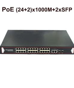 24 Ports Gigabit PoE Switch+2 Gigabit Uplink+2 Gigabit SFP