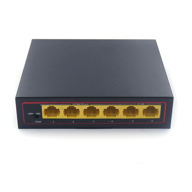 4 Port PoE Switch with 2 Ethernet Uplink