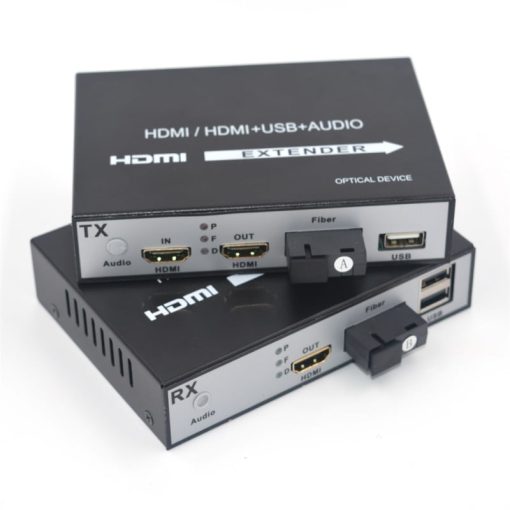 HDMI Fiber Optic Extenders transmit 1080p Uncompressed+Loop Out+KVM