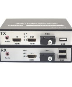 HDMI over Fiber Extender Loop Out KVM USB Video Audio