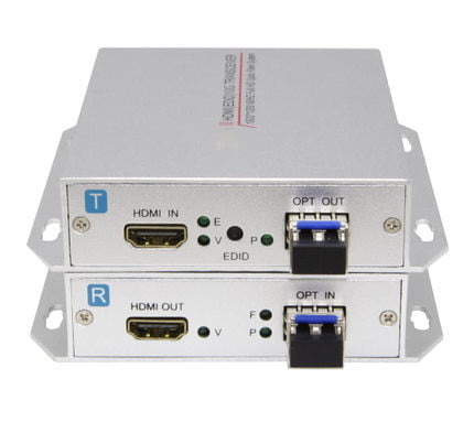 HDMI over fiber optic video converter transmitter and receiver set