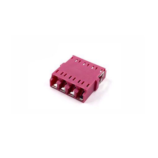 LC Quad Adapters Inner Shutter Reduced Flange Fiber Optic Adapter