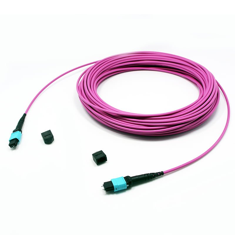 MTP To MTP Female OM4 24 Fibers Trunk Cable 3.0mm LSZH